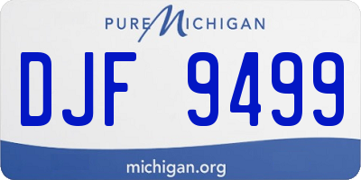 MI license plate DJF9499