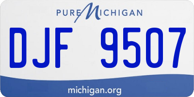 MI license plate DJF9507