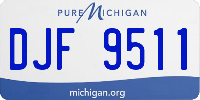 MI license plate DJF9511