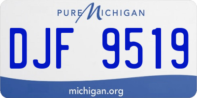 MI license plate DJF9519