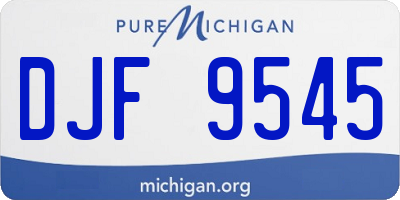 MI license plate DJF9545