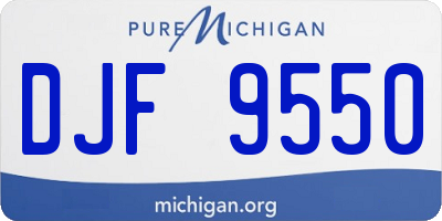 MI license plate DJF9550
