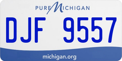 MI license plate DJF9557