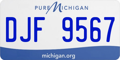 MI license plate DJF9567