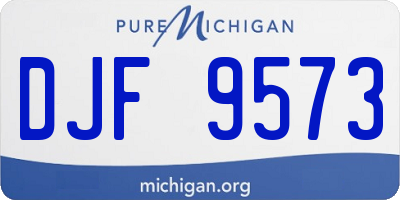 MI license plate DJF9573