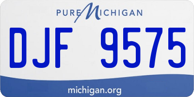 MI license plate DJF9575