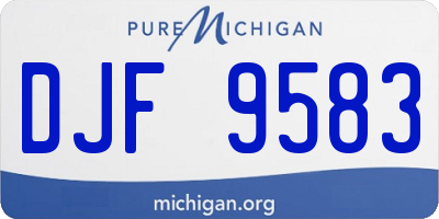 MI license plate DJF9583