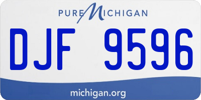 MI license plate DJF9596