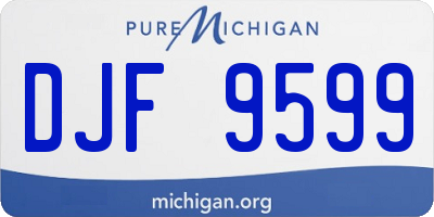 MI license plate DJF9599
