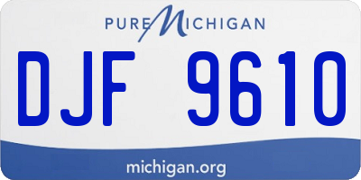 MI license plate DJF9610