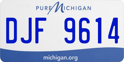 MI license plate DJF9614