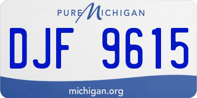 MI license plate DJF9615