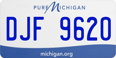 MI license plate DJF9620