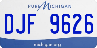 MI license plate DJF9626
