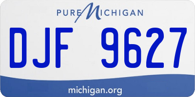 MI license plate DJF9627