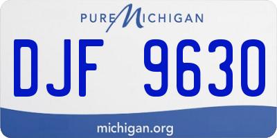MI license plate DJF9630