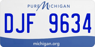 MI license plate DJF9634
