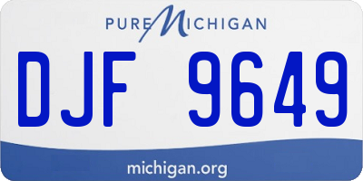 MI license plate DJF9649