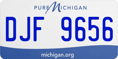 MI license plate DJF9656