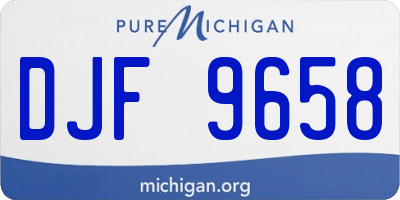 MI license plate DJF9658