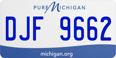 MI license plate DJF9662
