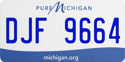MI license plate DJF9664
