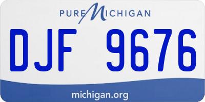 MI license plate DJF9676