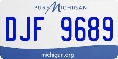 MI license plate DJF9689