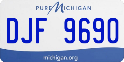 MI license plate DJF9690