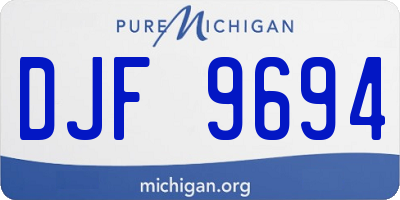 MI license plate DJF9694