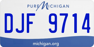 MI license plate DJF9714