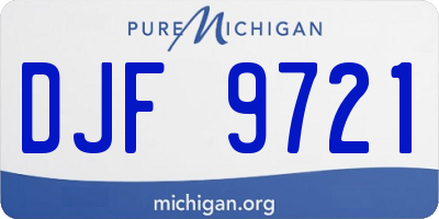 MI license plate DJF9721