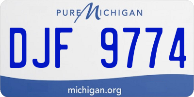 MI license plate DJF9774