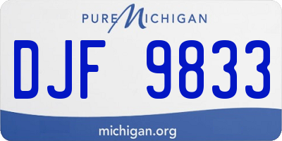 MI license plate DJF9833