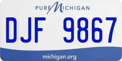MI license plate DJF9867