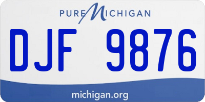 MI license plate DJF9876