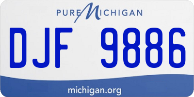MI license plate DJF9886