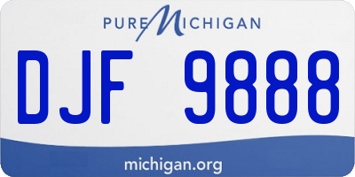 MI license plate DJF9888