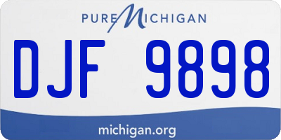 MI license plate DJF9898