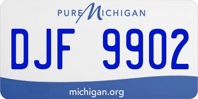 MI license plate DJF9902