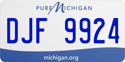MI license plate DJF9924