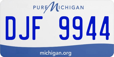 MI license plate DJF9944