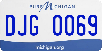 MI license plate DJG0069