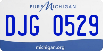 MI license plate DJG0529