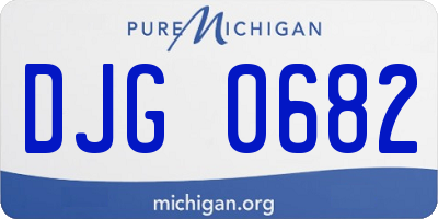 MI license plate DJG0682