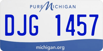 MI license plate DJG1457