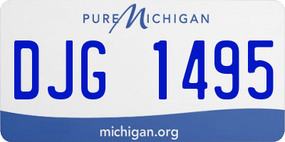 MI license plate DJG1495