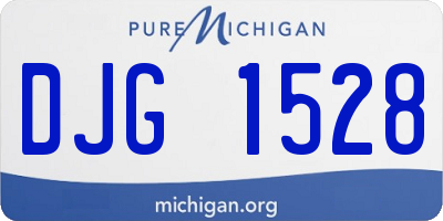 MI license plate DJG1528