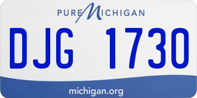 MI license plate DJG1730