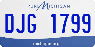 MI license plate DJG1799